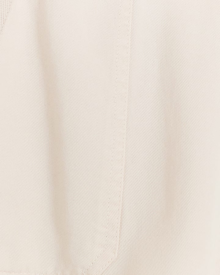 Pink lyocell elasticated shorts