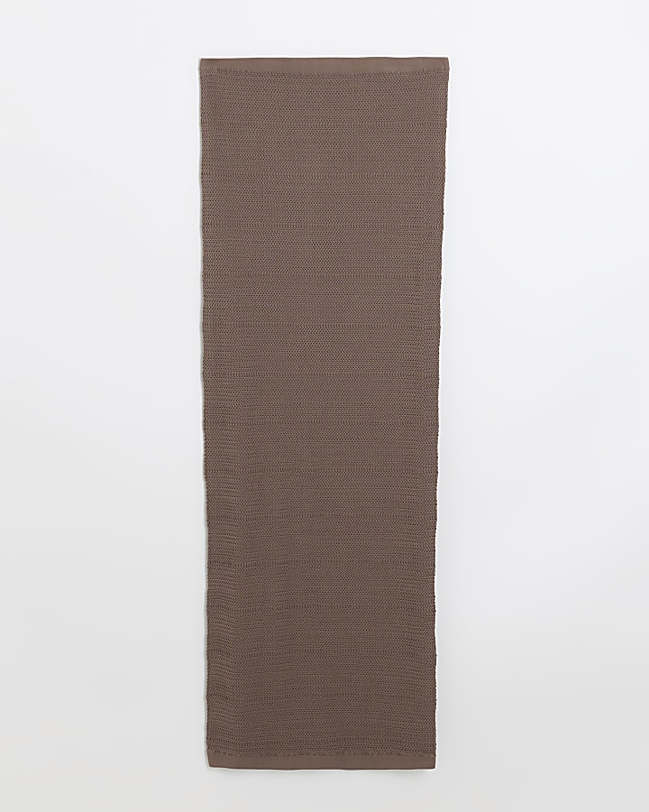 Brown Seamless Midi Skirt