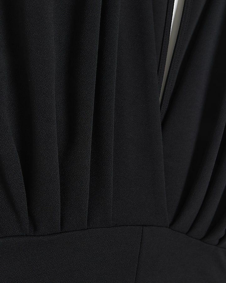 Black embellished wide leg jumpsuit