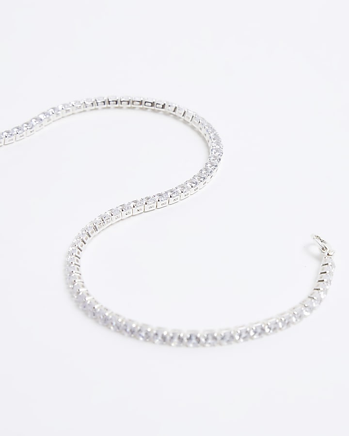 Silver Diamante Choker Necklace