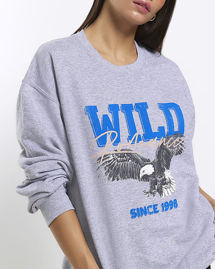 Grey graphic sweatshirt