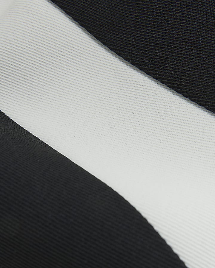 Petite black side stripe wide leg joggers