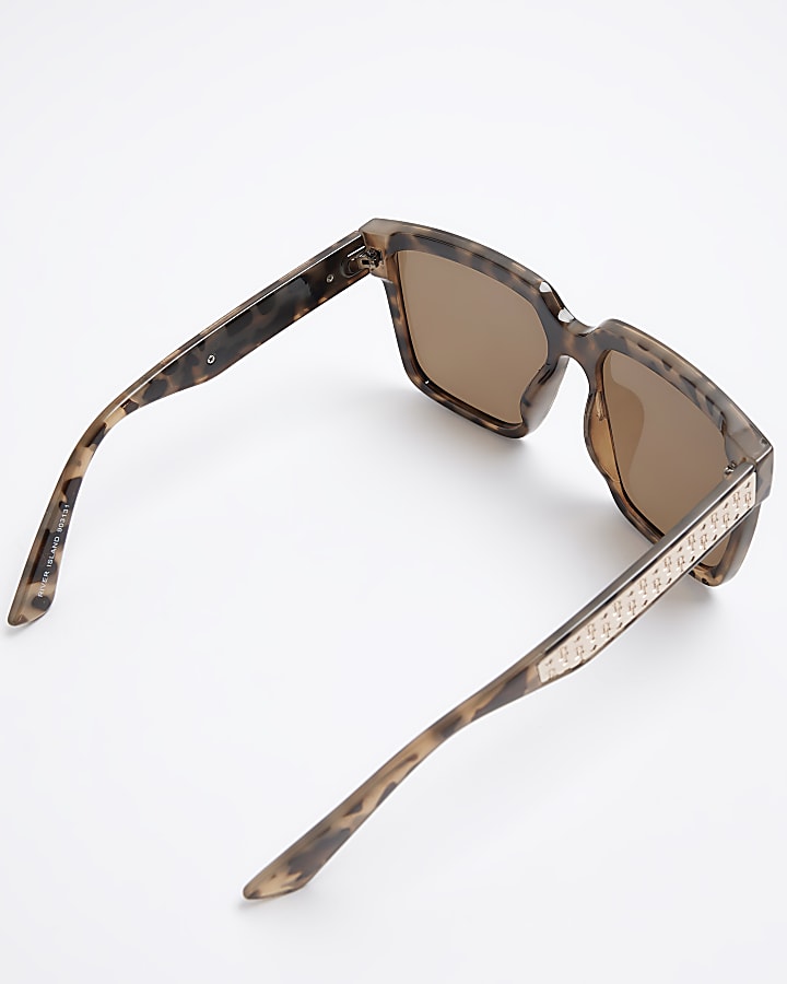 Brown leopard oversized sunglasses