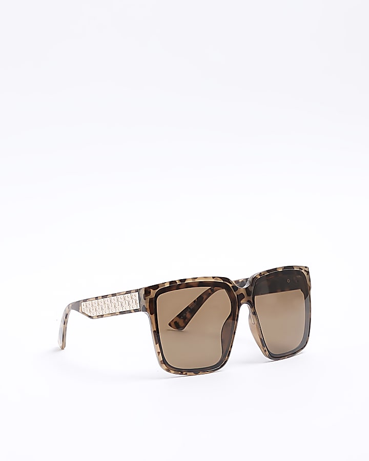 Brown leopard oversized sunglasses