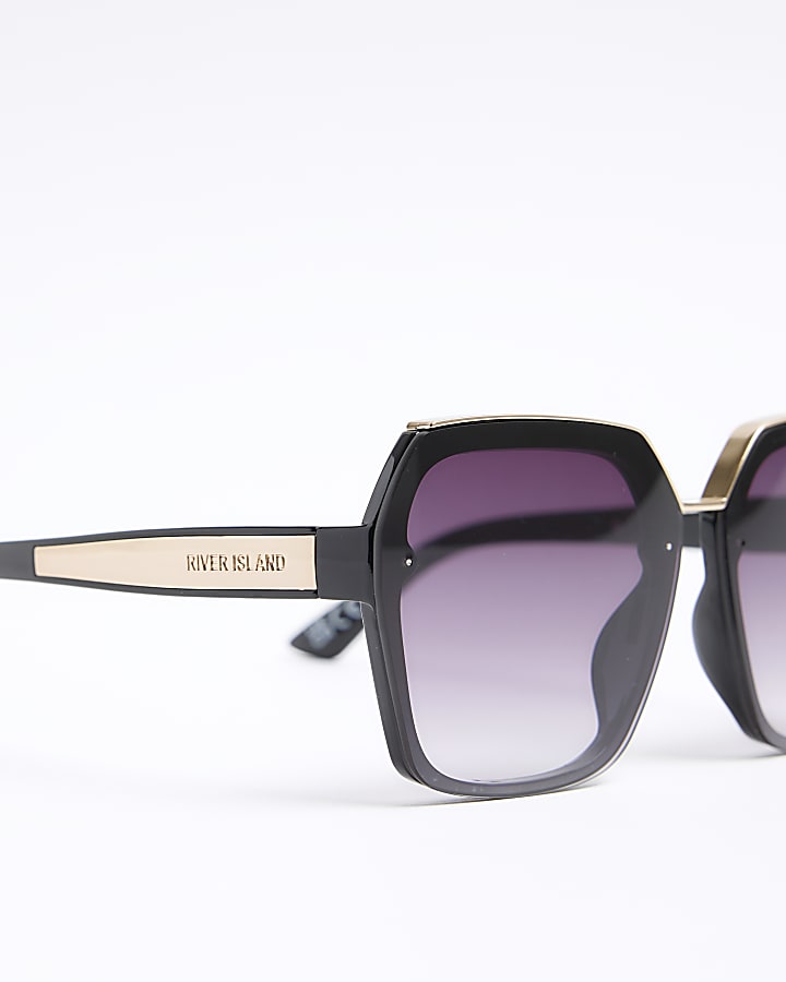 Black hexagon sunglasses