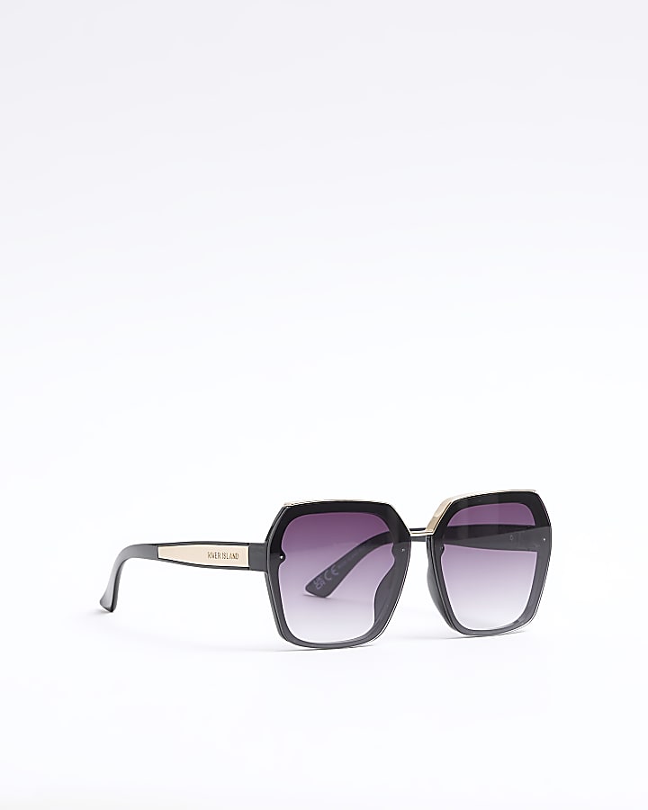 Black hexagon sunglasses