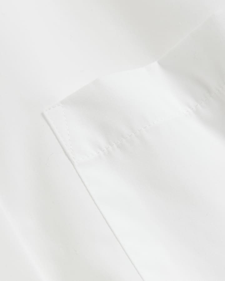 White poplin oversized shirt
