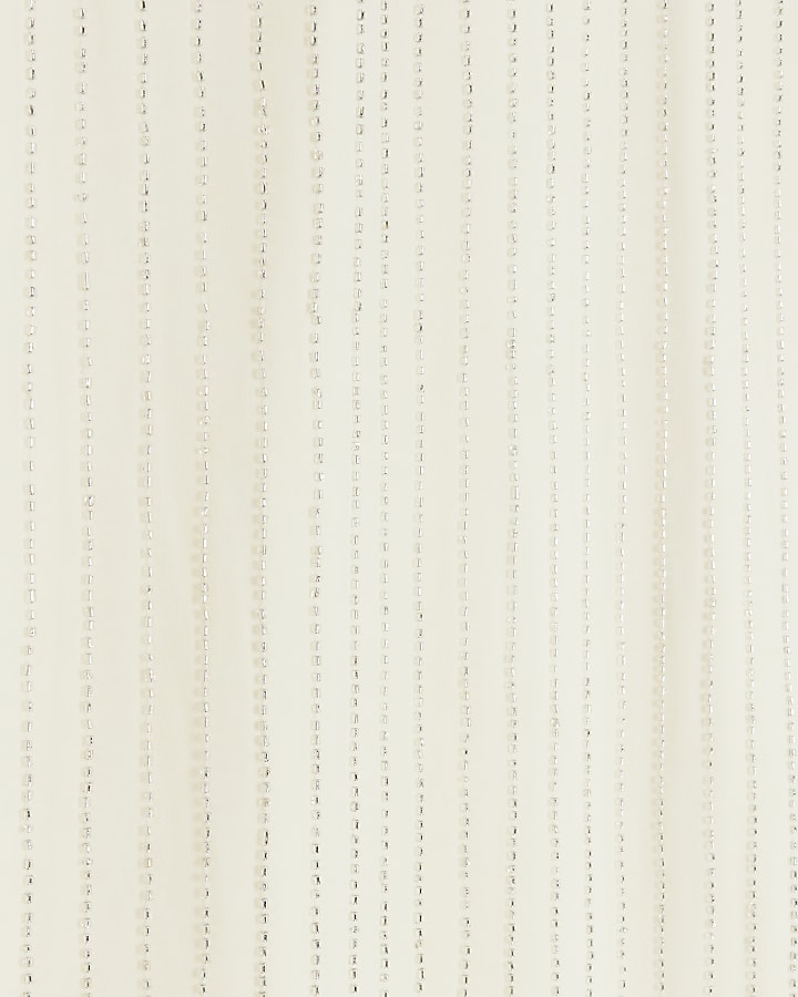 Cream beaded midi skirt