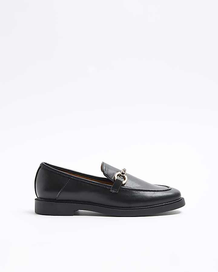 Black Chain Snaffle Loafers