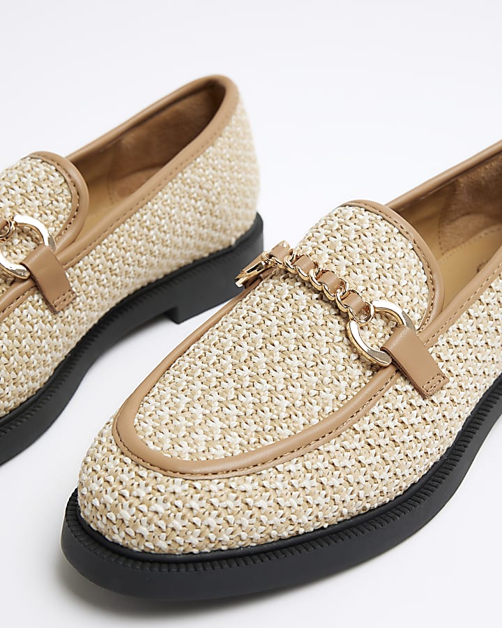 Mocassins plats à brides crème Alt2