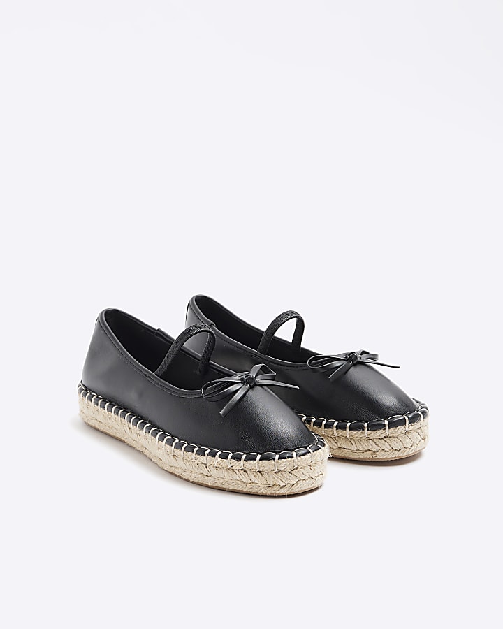 Black Espadrille Ballet Pumps