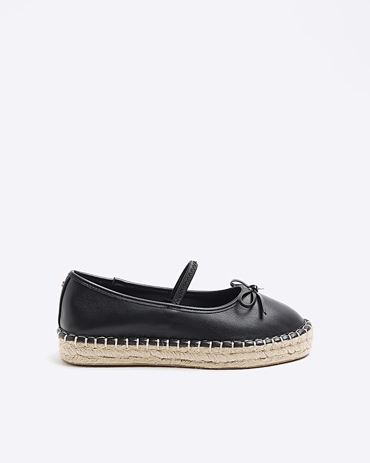 Black Espadrille Ballet Pumps