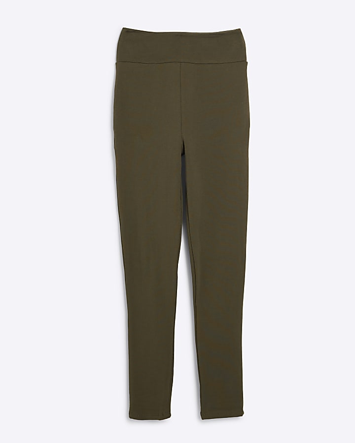 Khaki high waisted leggings