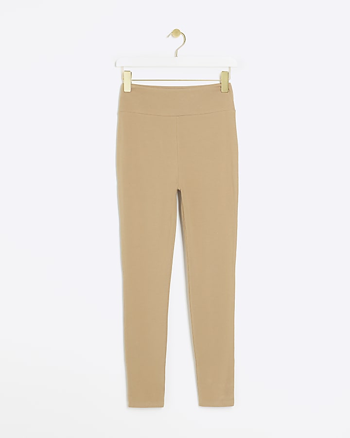 Beige high waisted leggings