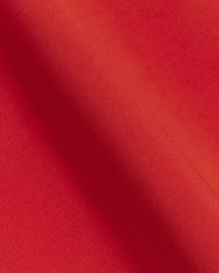 Red asymmetric tank top