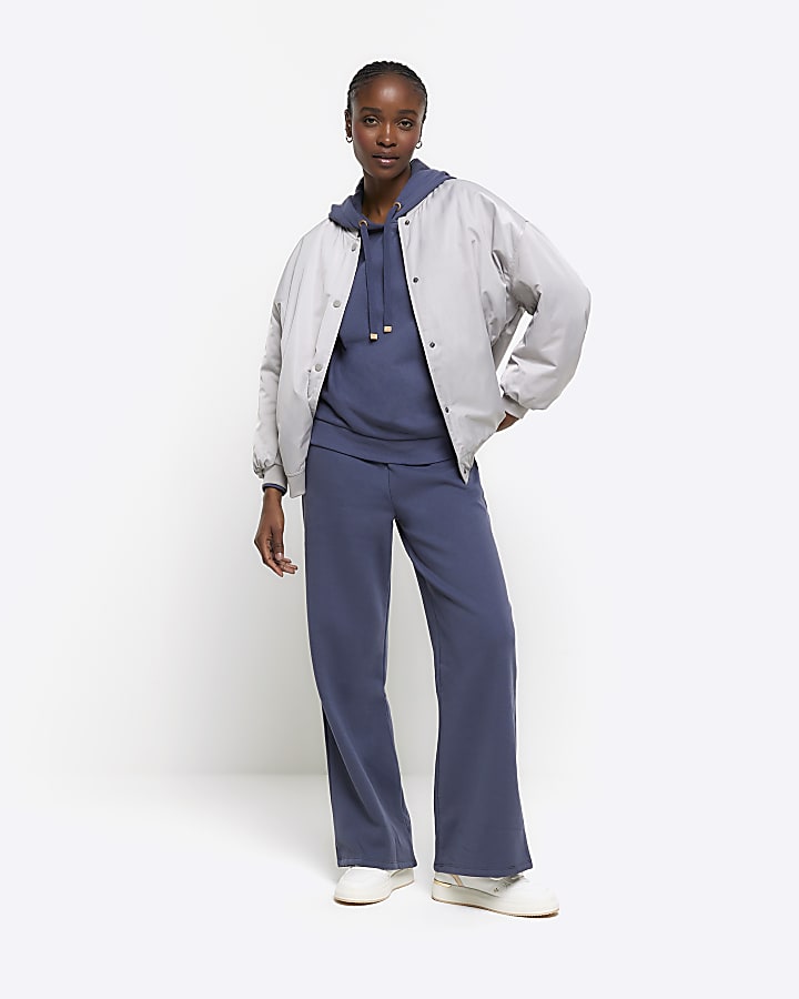 Blue wide leg joggers hotsell