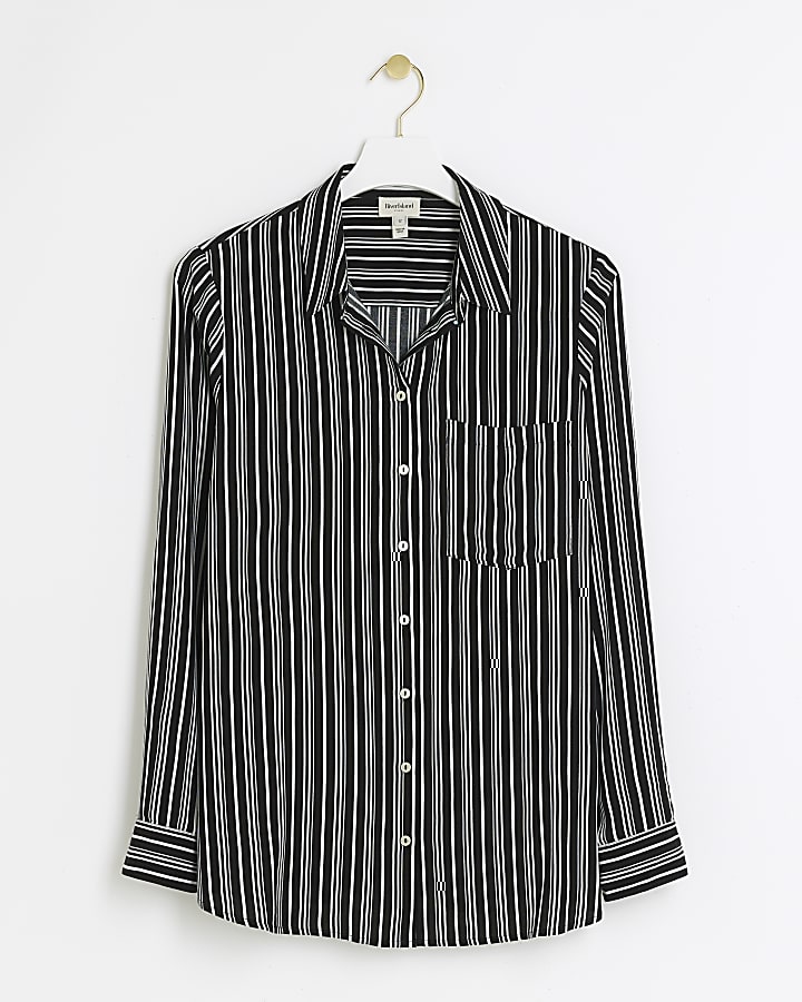 Black stripe long sleeve shirt