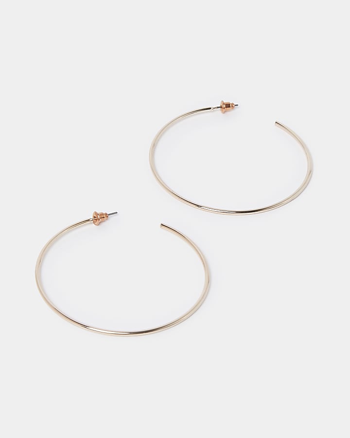 Rose Gold Mid Hoop Earrings