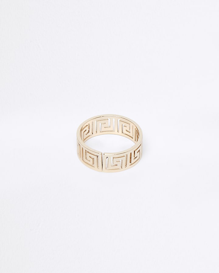 Gold Aztec Cut out Ring