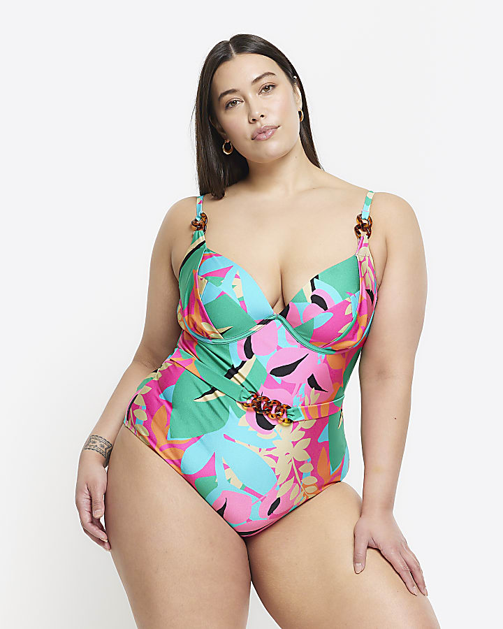 River island plus size swimwear on sale