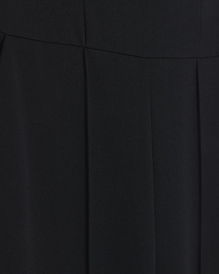 Black diamante bandeau wide leg jumpsuit