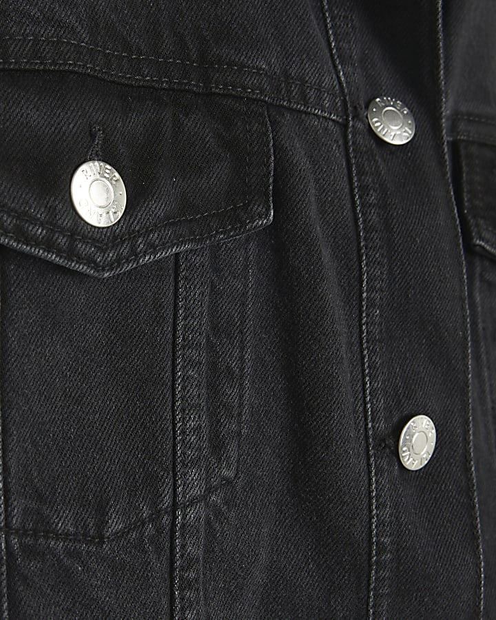 Black Denim Trucker Jacket