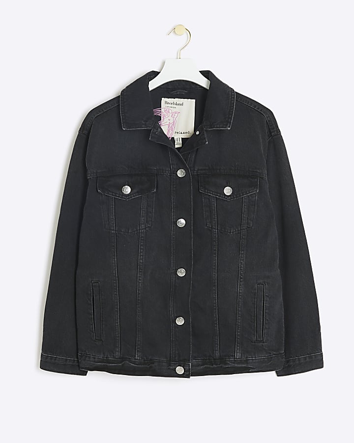 Black Denim Trucker Jacket