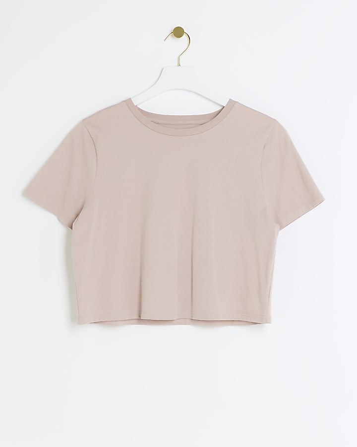 Pink cropped t-shirt