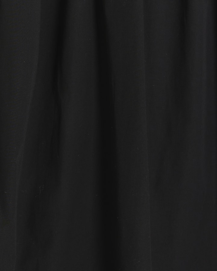 Black elasticated waist maxi skirt