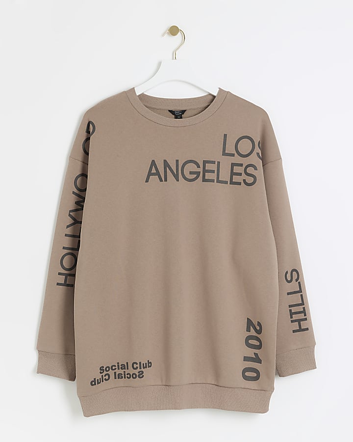 Brown Los Angeles graphic sweatshirt