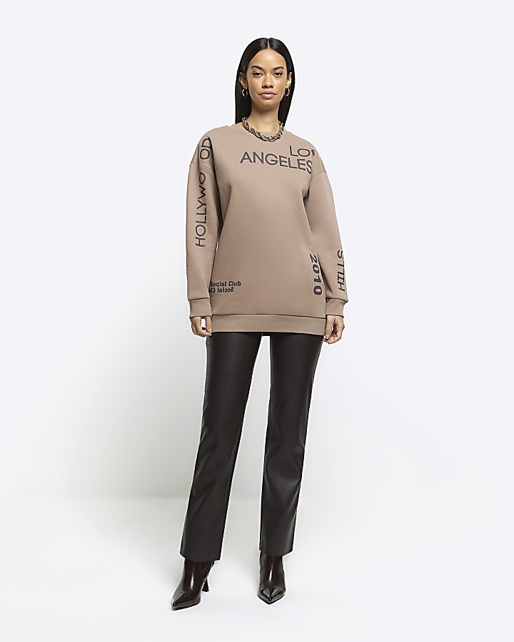 Brown Los Angeles graphic sweatshirt