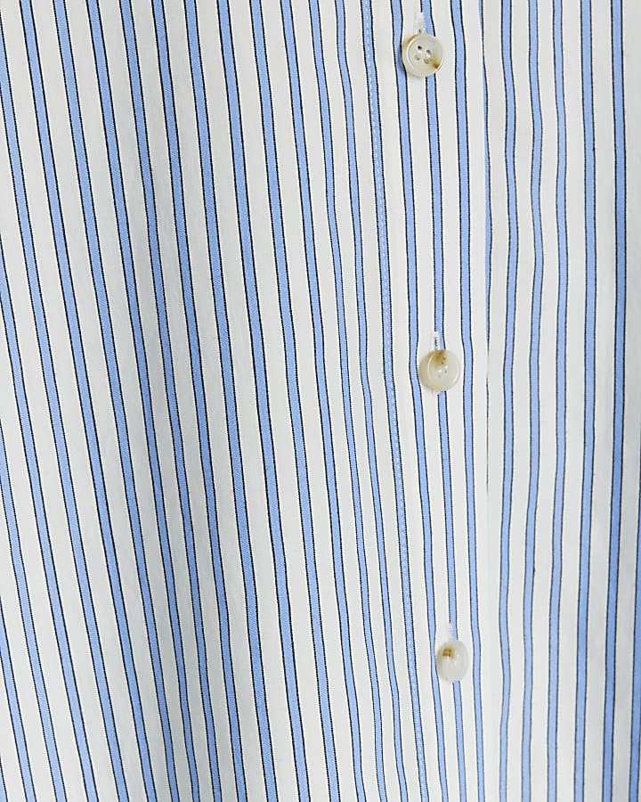 Blue oversized stripe shirt