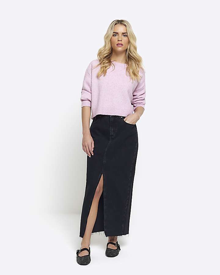 Petite pink crop jumper