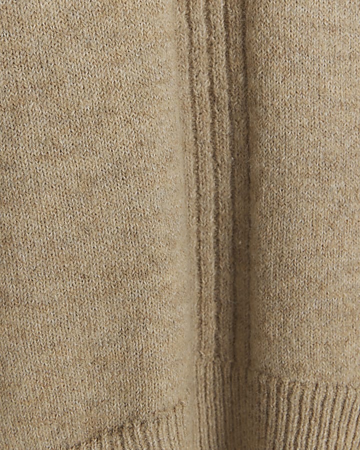 Brown Oversized Knit Tank Top
