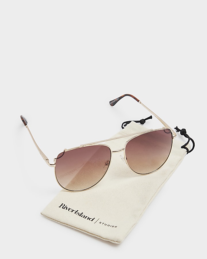 Gold aviator sunglasses