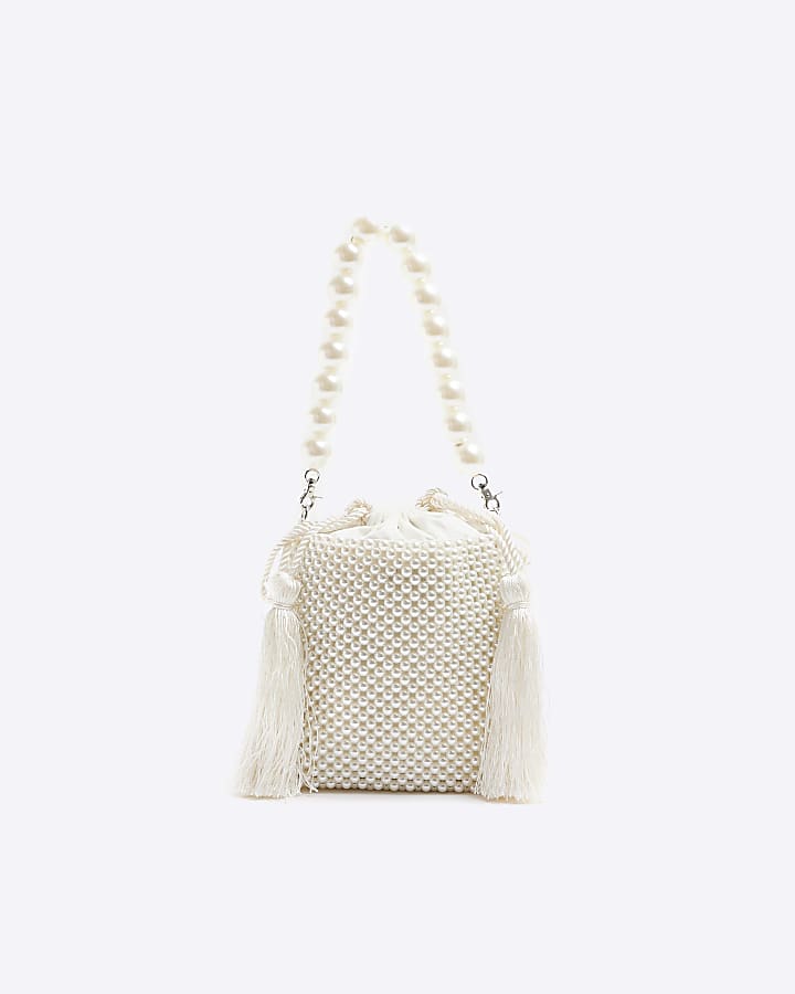 River island white bag cheap