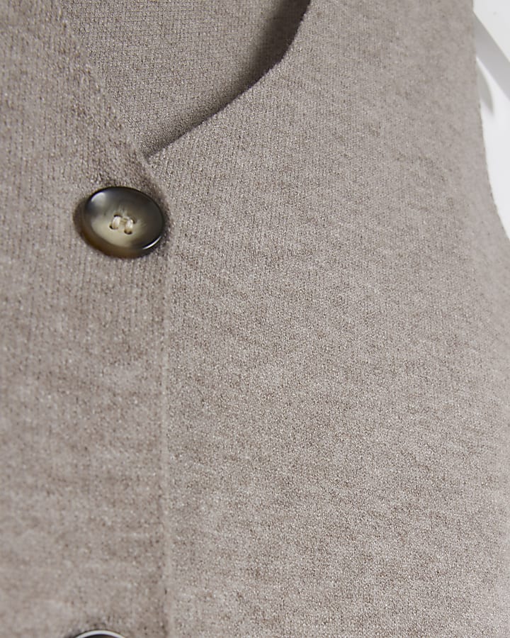 Beige knit waistcoat