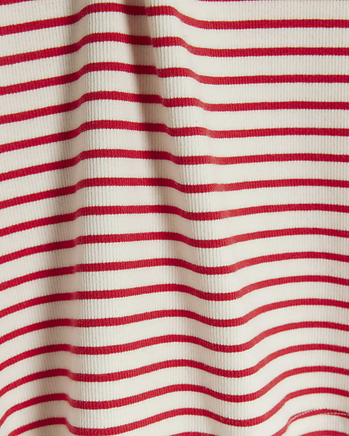 Red Stripe Scoop Neck Vest Top