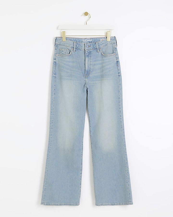 Light Blue high waisted wide leg jeans