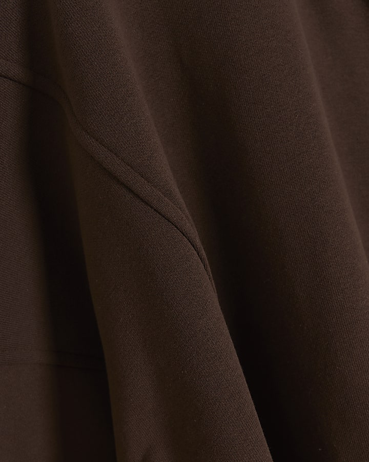 Brown zip up bomber sweatshirt