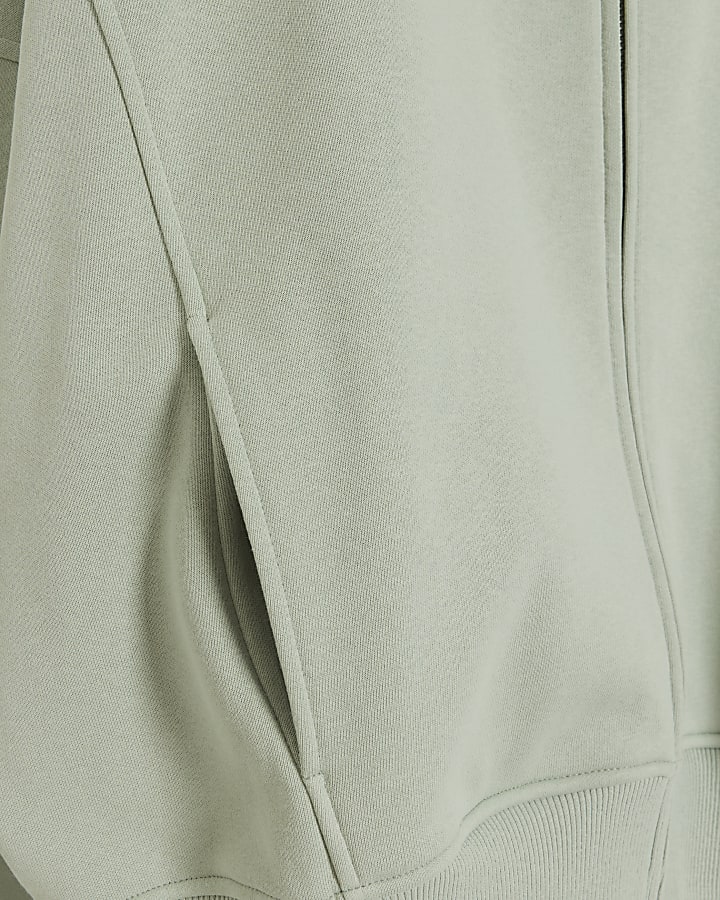 Light Green zip up bomber sweatshirt