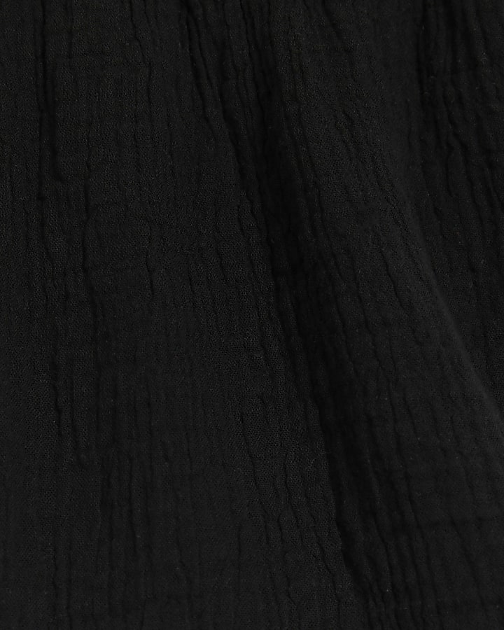 Black elasticated shorts