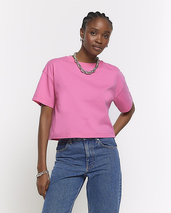 Pink boxy t-shirt