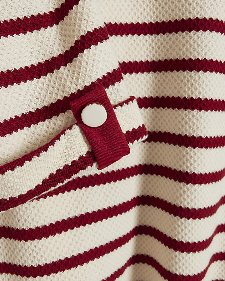 Red stripe long sleeve sweatshirt