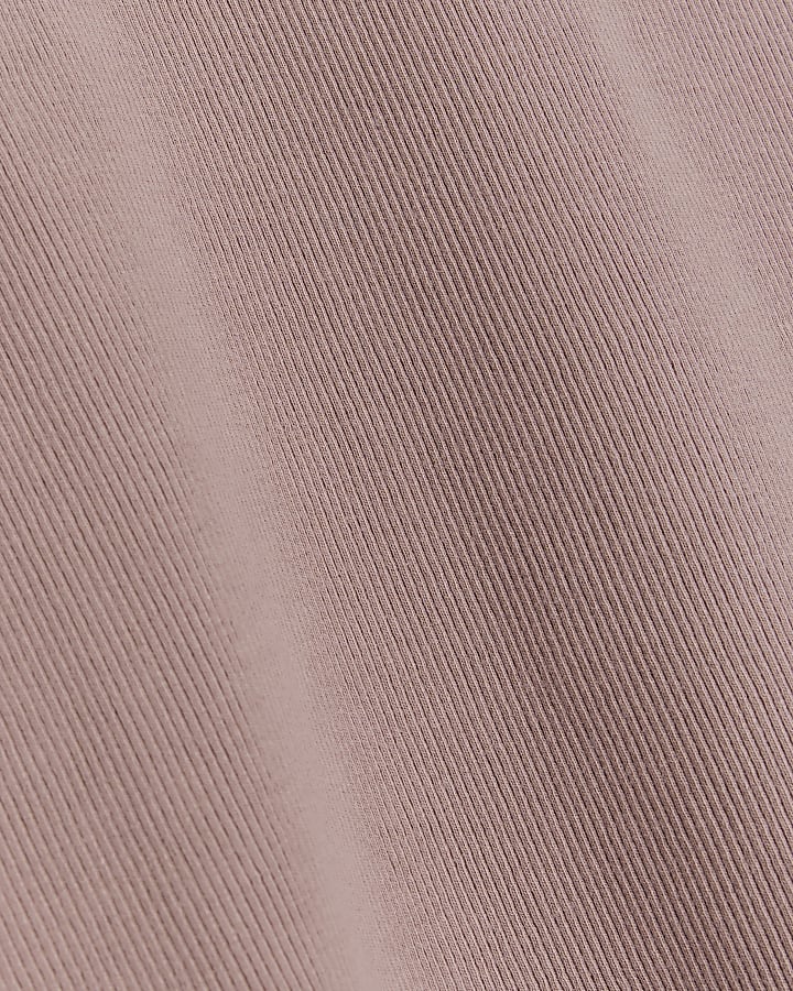 Pink Long Sleeve ribbed Cropped Top
