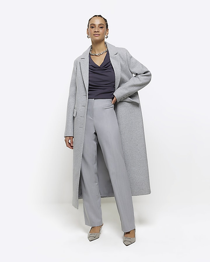 Grey cowl neck tank top