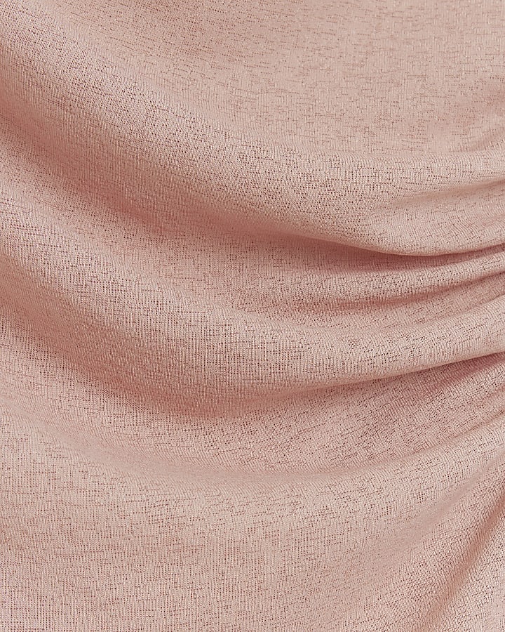 Pink cowl neck tank top