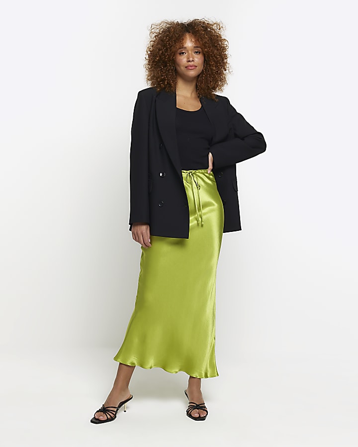 Green skirt river island best sale