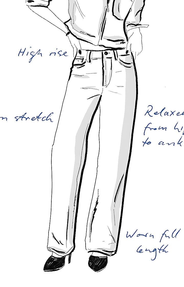 White High Waisted Relaxed Straight Jeans