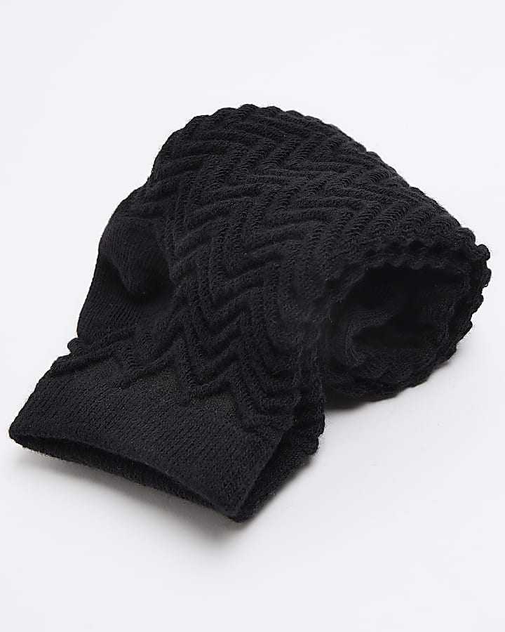 Black zig zag 2 Pack Trainer Socks